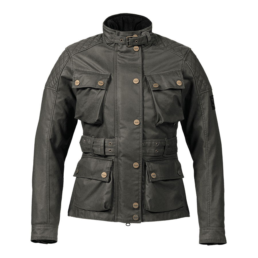 Beck Womens Wax Cotton Khaki Jacket | Motorcycle Clothing